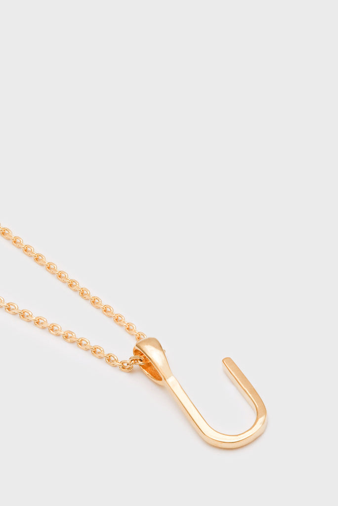 Charm necklace - Gold name initial letter 'U'_2