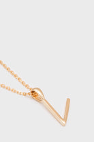 Charm necklace - Gold name initial letter 'V'_2