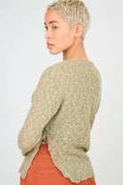 Khaki and beige mix knit diagonal hem jumper_3