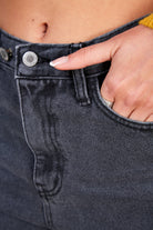 Washed black recycled cotton jeans_4