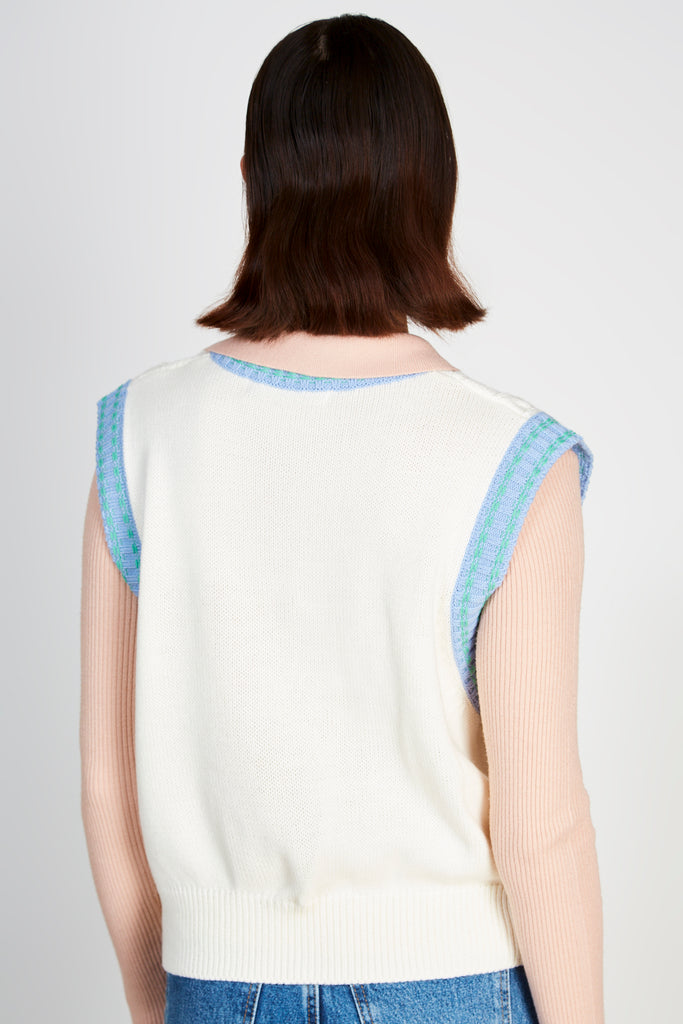 White and light blue varsity trim sweater vest_2