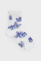White bold butterfly sheer socks_1