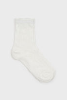 White decorative ribbed bow socks_1