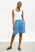 White double ruffle trim tank_4