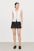White embroidered tie front sleeveless top_4