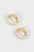 White enamel dipped gold organic circle earrings_1