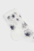 White large daisy sheer socks_2