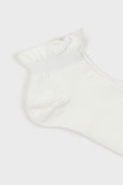 White large ruffle trim ankle socks_2