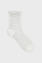 White sheer horizontal stripe socks_1
