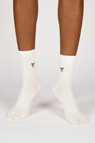 White single black ribbon ribbed socks_4