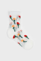 White stemmed roses sheer socks_1