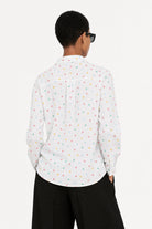 White rainbow polka dot cotton shirt_2