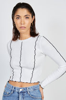 White and black trim top_1
