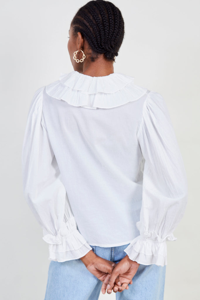 White double ruffle blouse_2