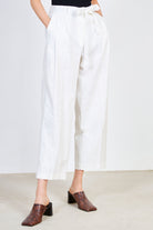 White linen tie waist trousers_1