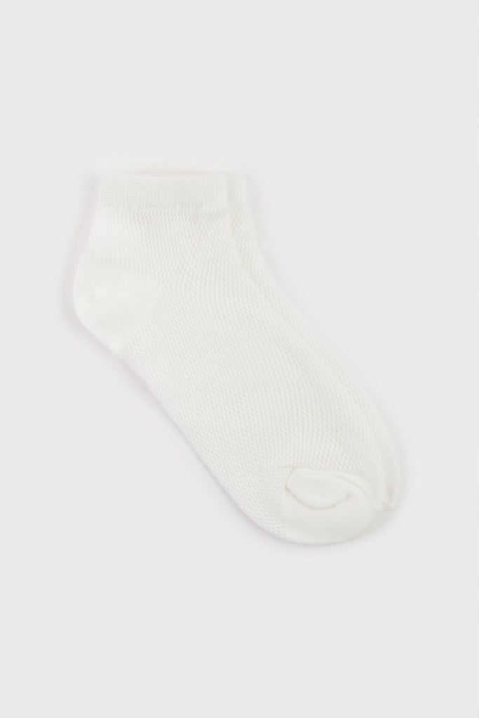 White mesh ankle socks_2