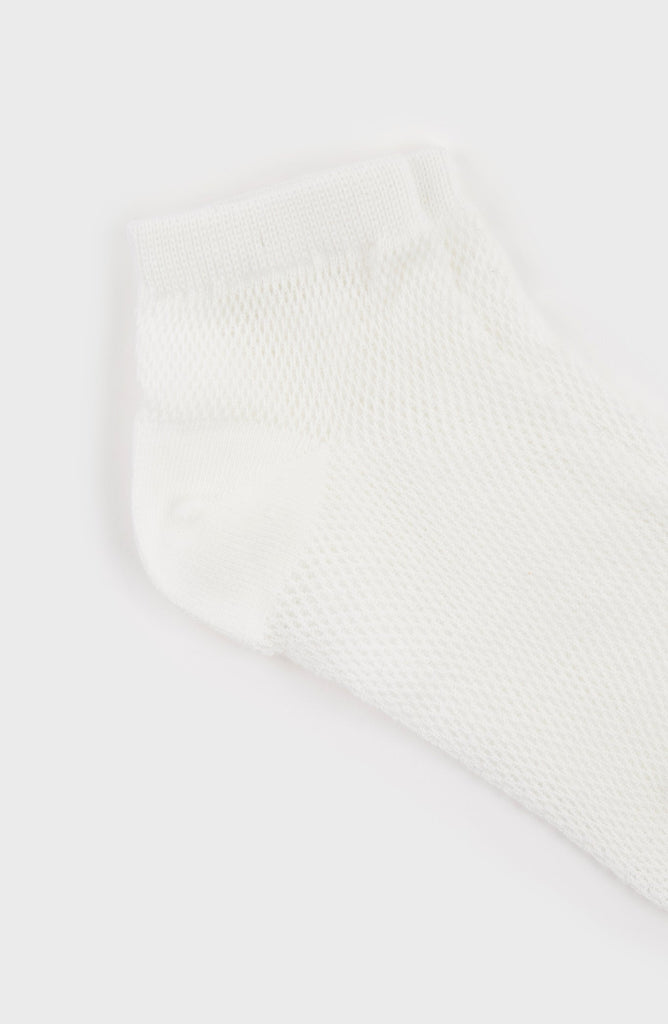 White mesh ankle socks_3