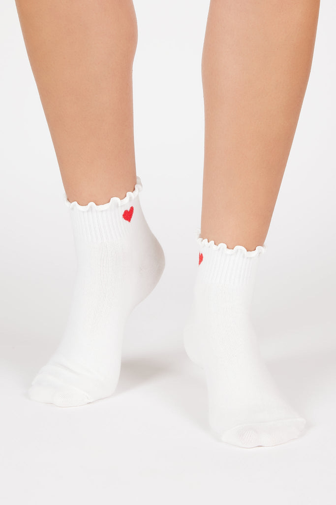 White ruffle trim heart ankle socks_3