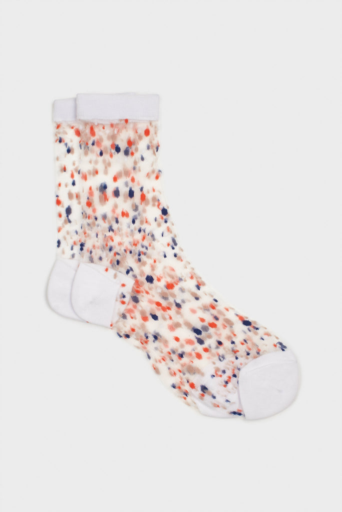 White sheer multicolour dot socks_3
