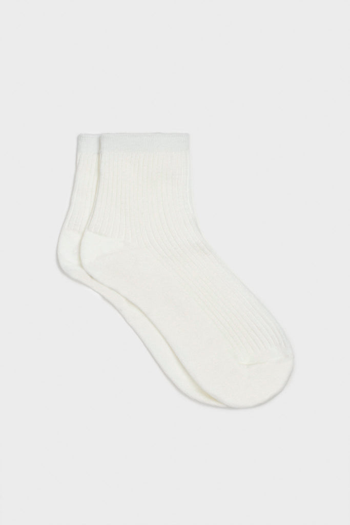 White short cotton blend socks_2