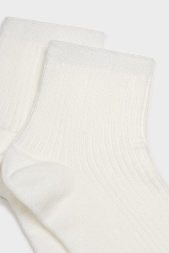 White short cotton blend socks_3