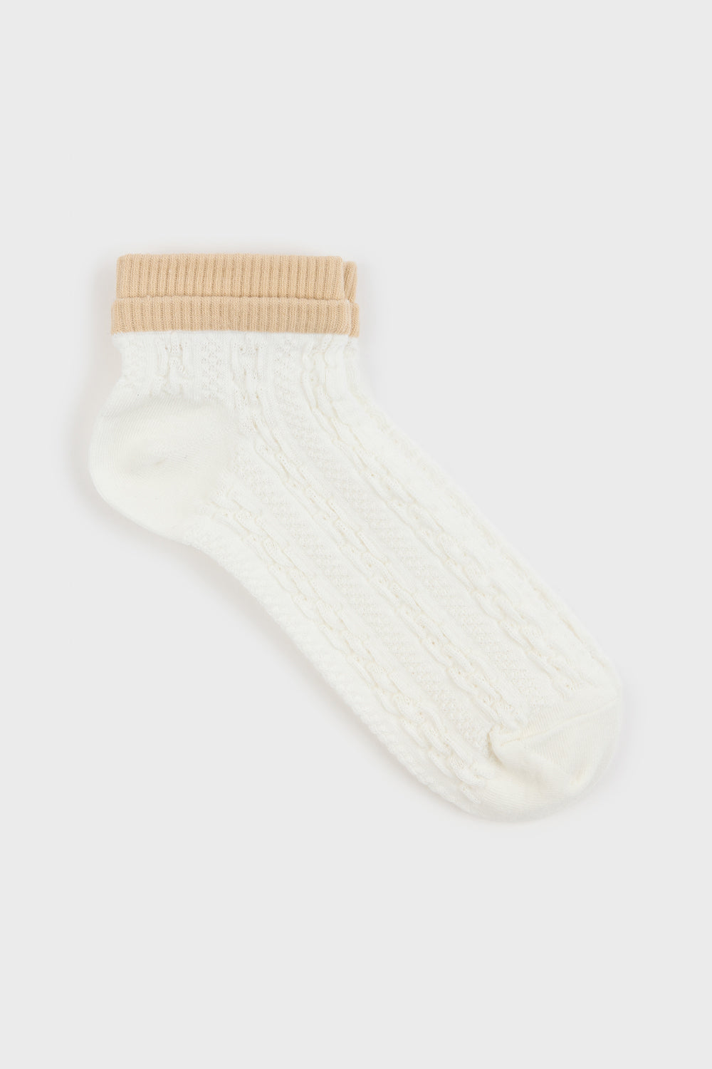 Textured trim pop socks - Set of 3_3