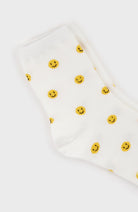 White tiny smiley faces socks_3