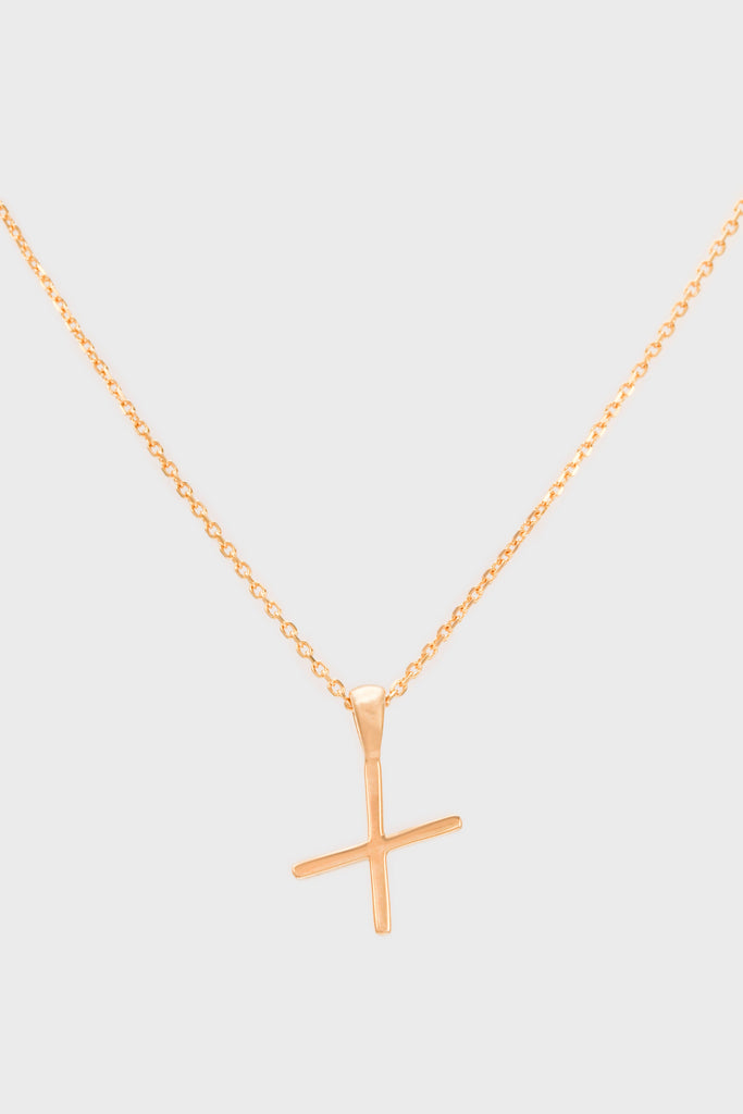 Charm necklace - Gold name initial letter 'X'_1
