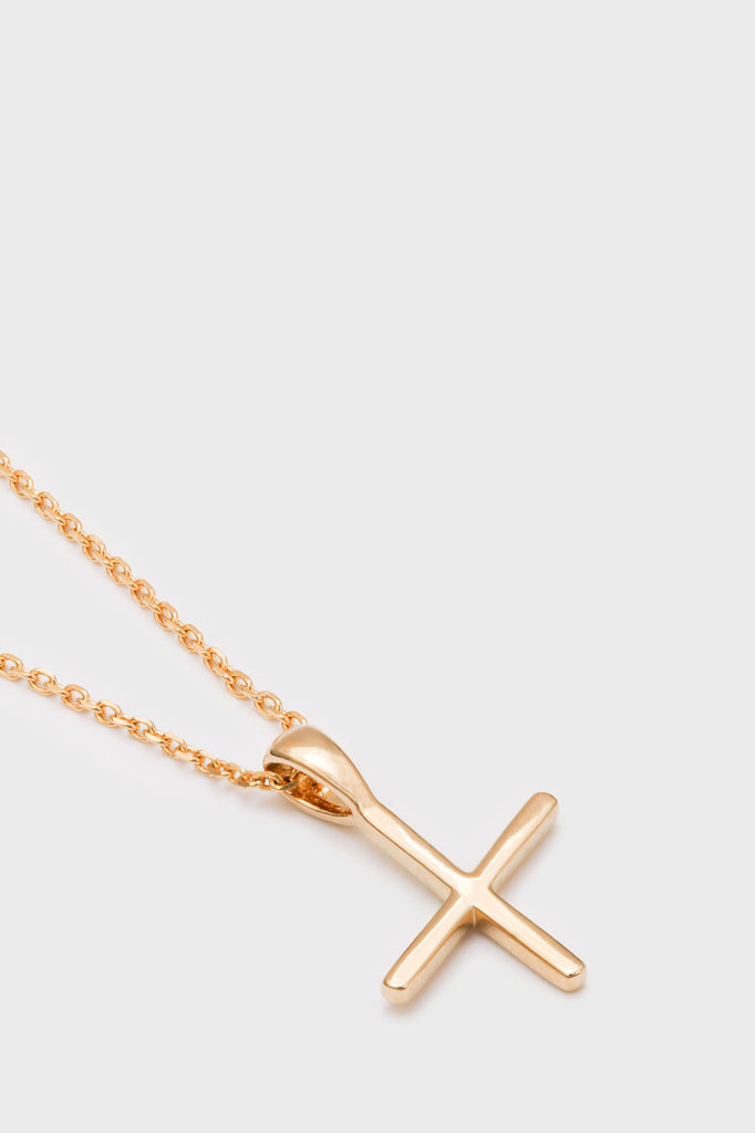 Charm necklace - Gold name initial letter 'X'_2