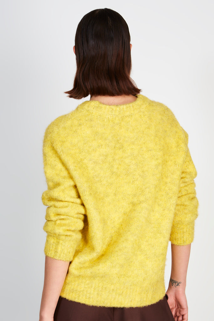 Yellow and brown ultra soft mohair jumper_3