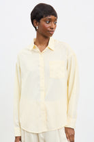 Yellow and white double striped shirt_1
