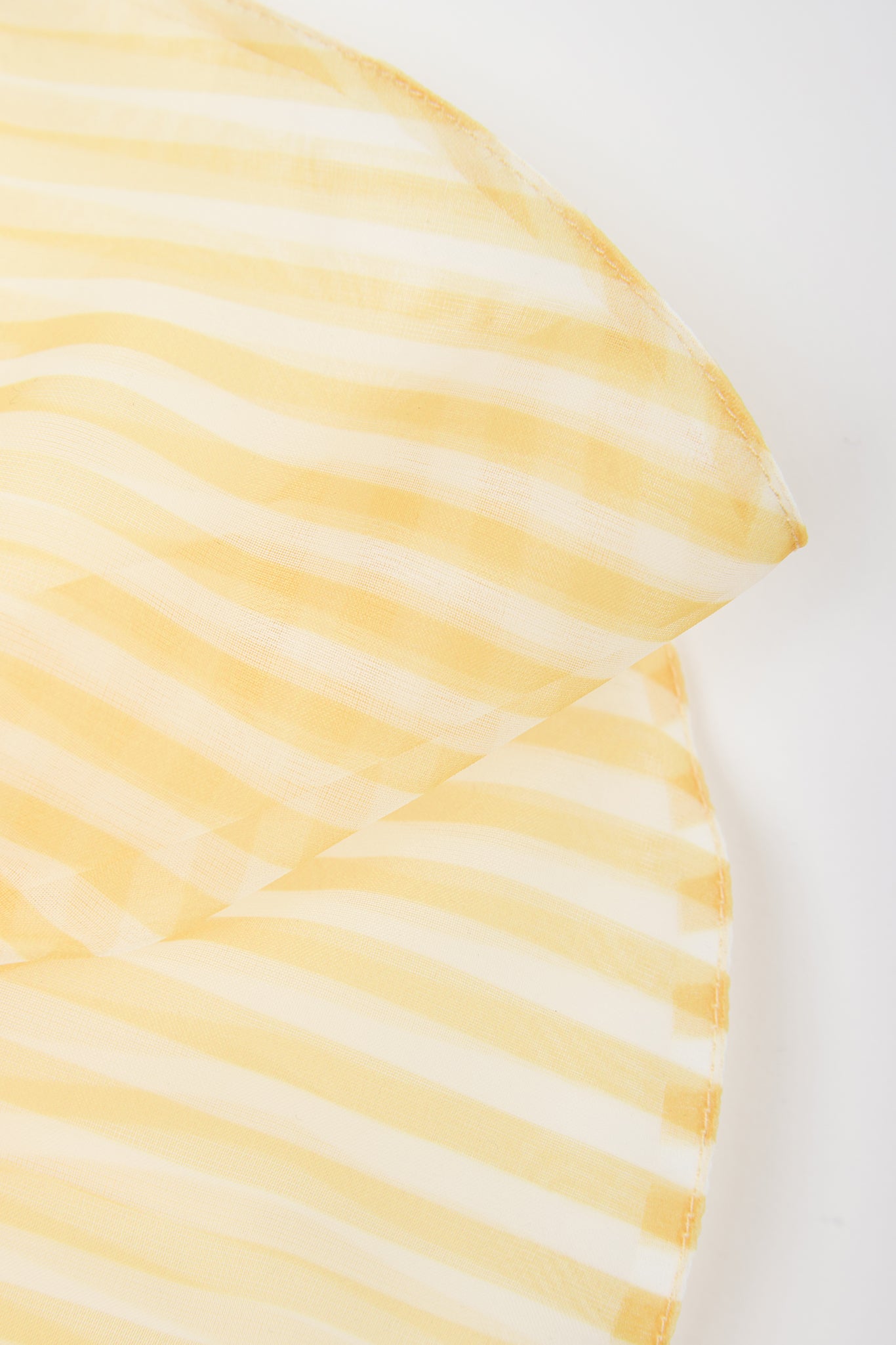 Yellow and white striped semi sheer scrunchie_2
