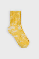 Yellow and white tie dye socks_1