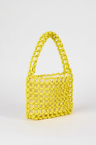 Yellow wooden beaded mini shoulder bag_2