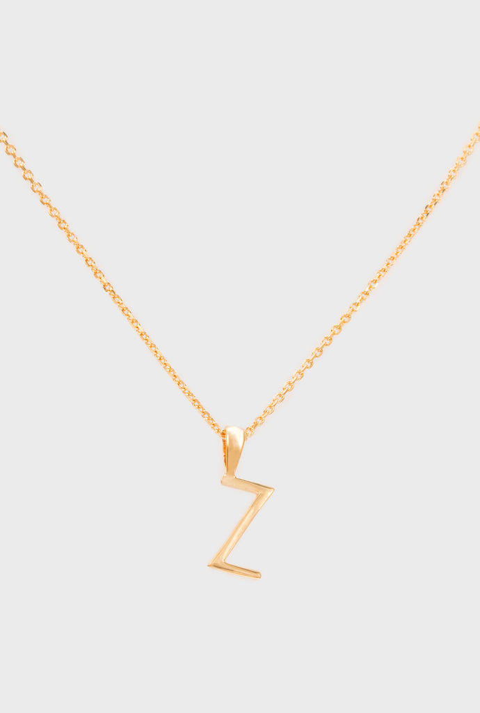 Charm necklace - Gold name initial letter 'Z'_1