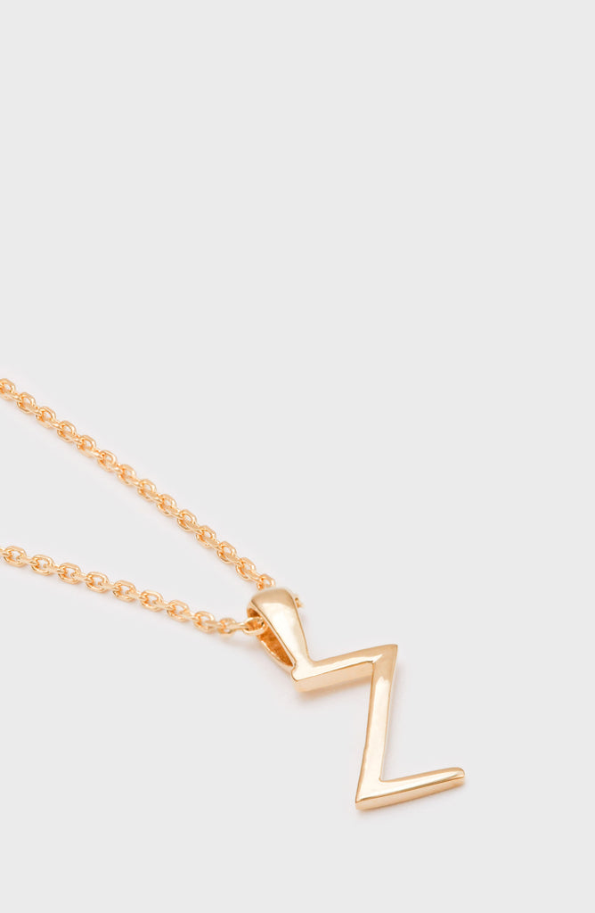 Charm necklace - Gold name initial letter 'Z'_2