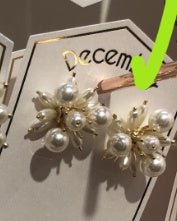 Gold and pearl cluster earrings_1