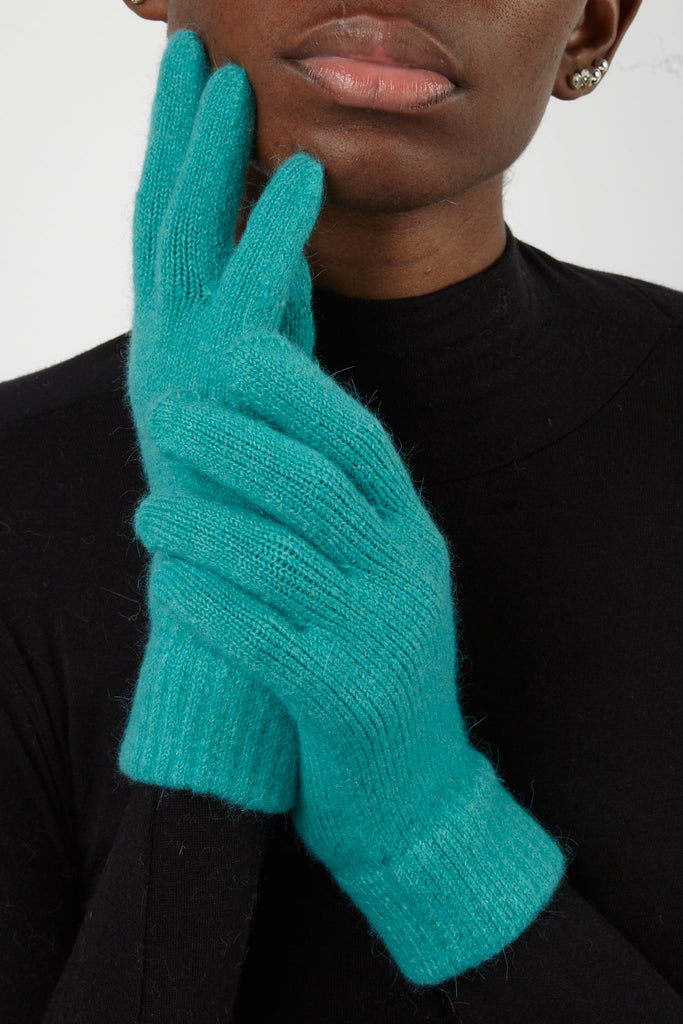 Aqua blue mohair gloves_3