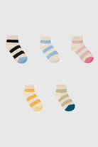 Bright thick stripe socks - Set of 5_1