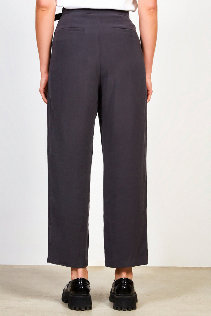 Charcoal soft belted trousers_2
