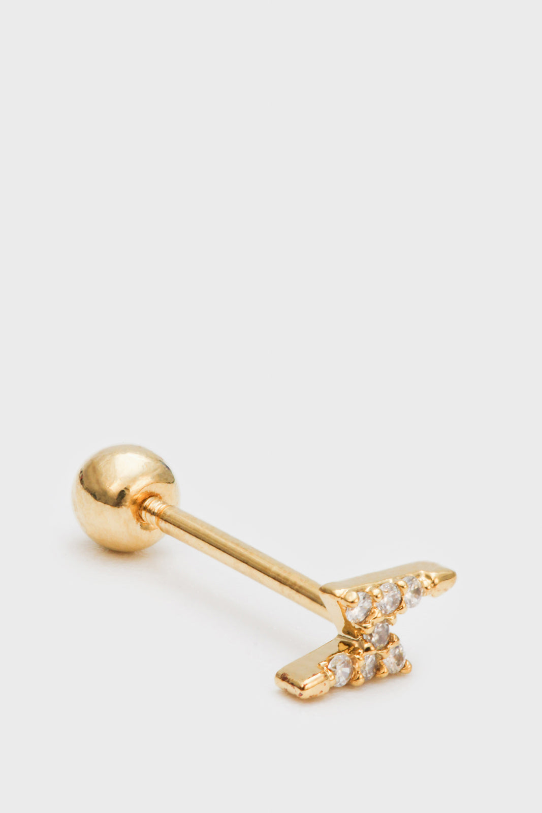 diamante lightning bolt stud