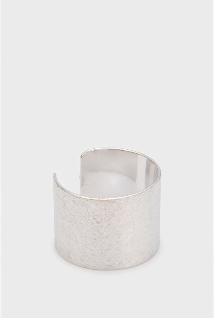 Brushed silver cuff ring_1