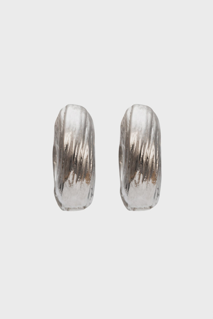 Silver etched thick hoop earrings_1