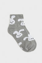 Grey and white 'Zodiac Rabbit' floppy ears socks_1