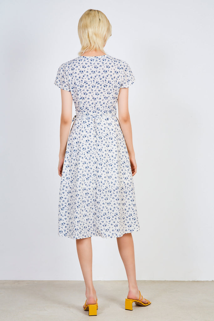 Ivory and blue floral print wrap dress_2