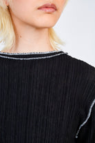 Black ivory trim collar tee_4