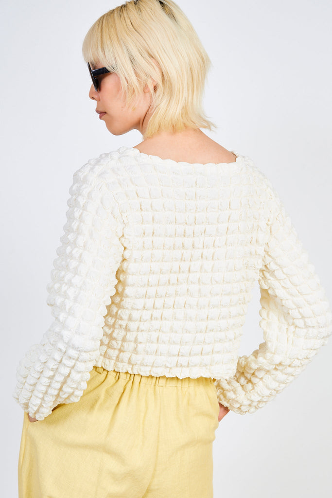 Ivory textured puff long sleeve top_2