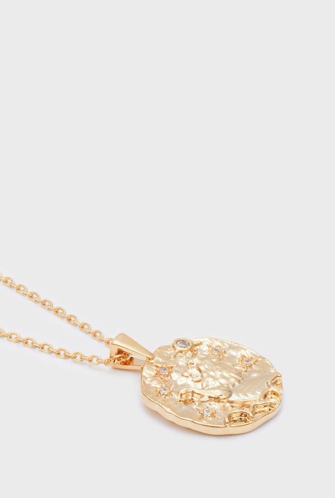 Gold zodiac charm necklace - Leo_1