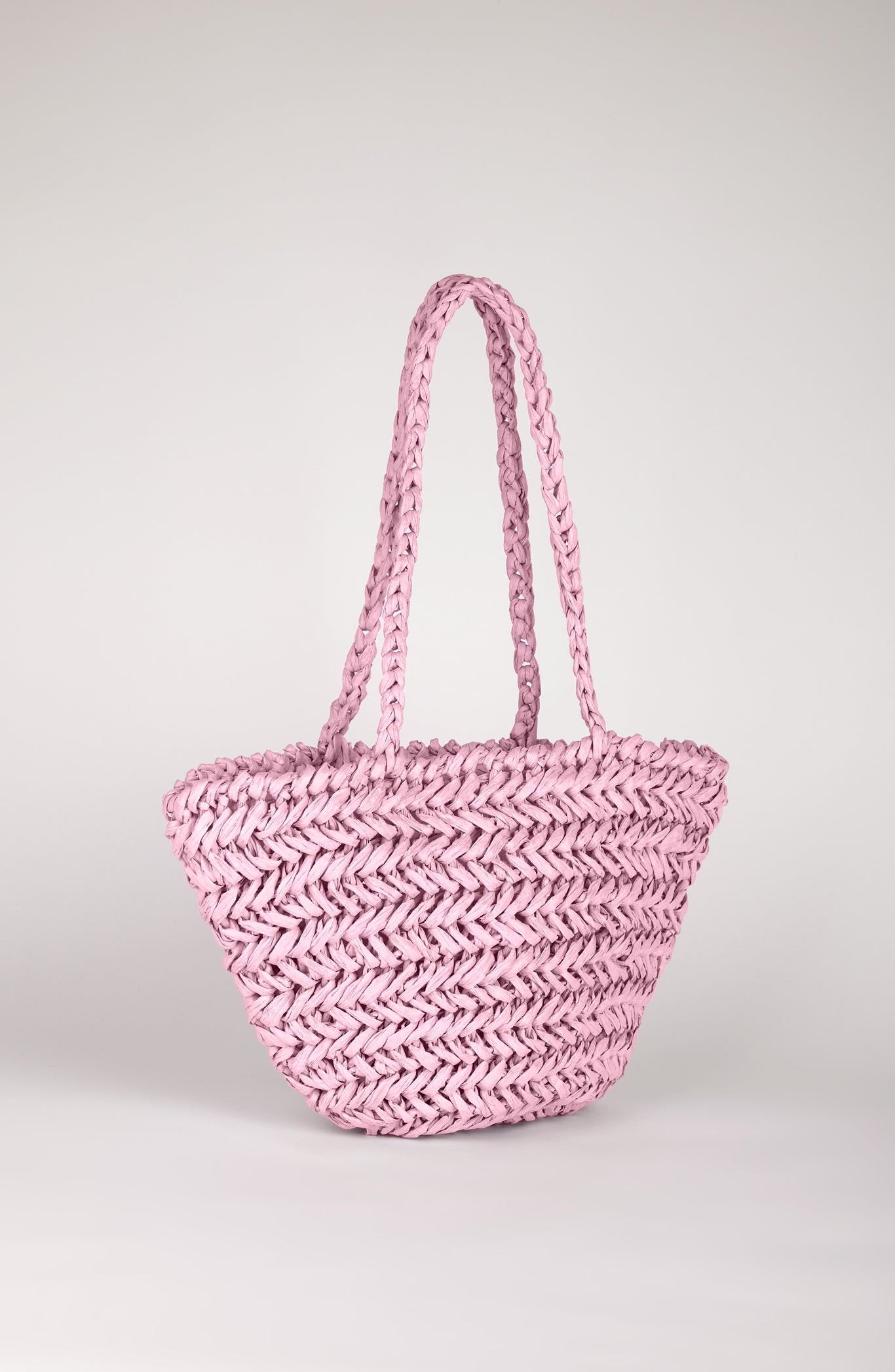Pink straw mini tote bag_2