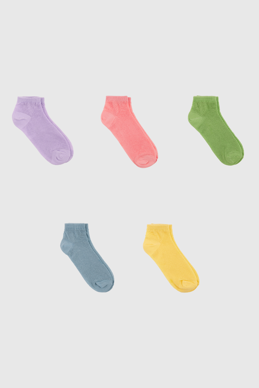 Mesh ankle socks - Set of 5